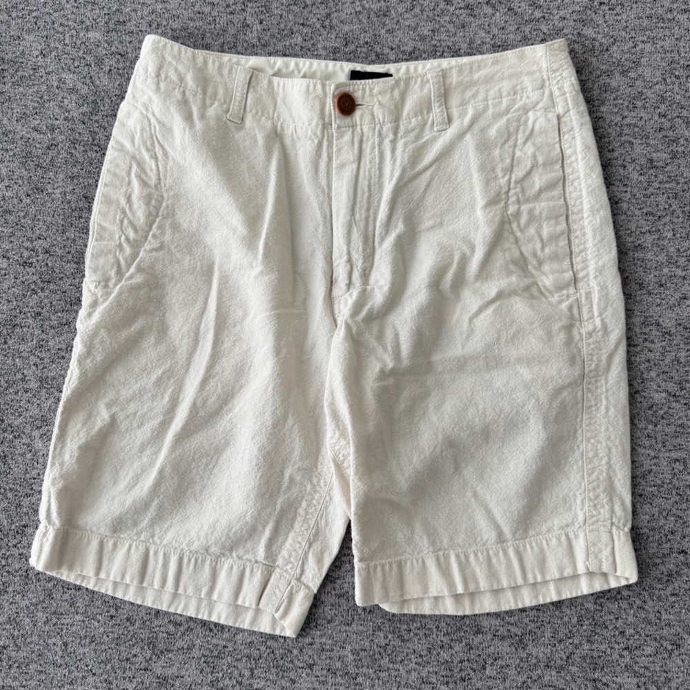J. Crew Off White Linen Shorts